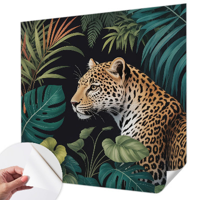 Fototapet barn med ett exotiskt leopardmönster