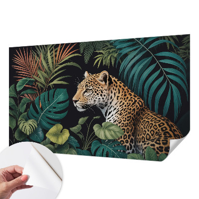 Fototapet barn med ett exotiskt leopardmönster
