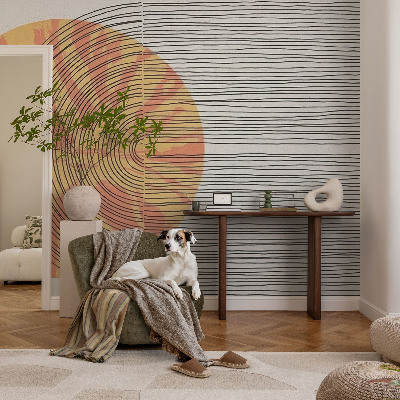 Fototapet för barn Cirkel med linjer