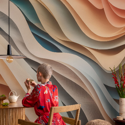 Fototapet barn Vågiga former