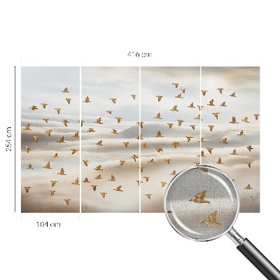Peel and stick fototapet med motiv av flygande fåglar