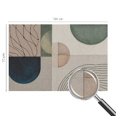 3D fototapet med geometriska former