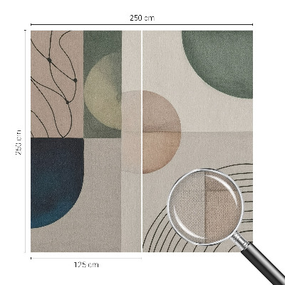 3D fototapet med geometriska former