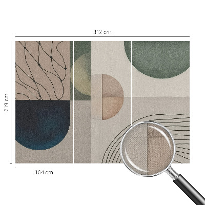 3D fototapet Geometriska former