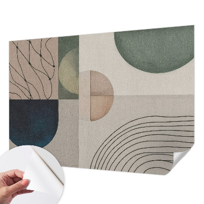 3D fototapet med geometriska former