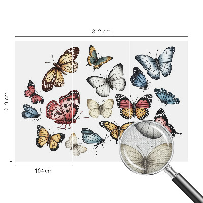 Fototapet barnrum Paradisfjärilar