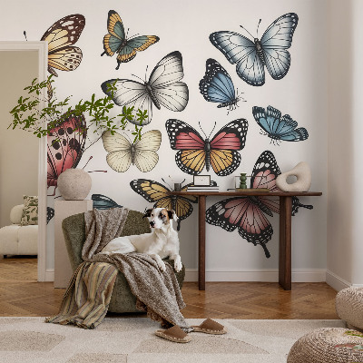 Fototapet barnrum Paradisfjärilar