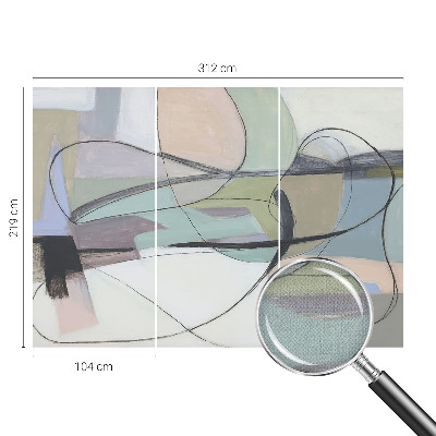 Fototapet för barn Pastelllinjer