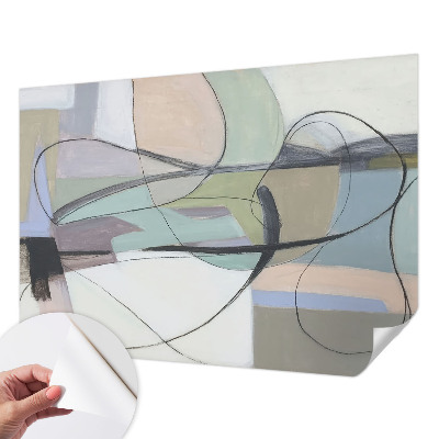 Fototapet för barn Pastelllinjer