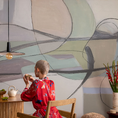 Fototapet för barn Pastelllinjer