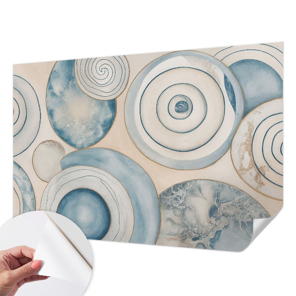 3D fototapet med motiv av spiralvirvlar