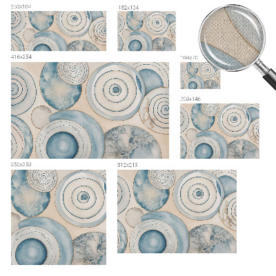 3D fototapet med motiv av spiralvirvlar