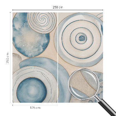 3D fototapet med motiv av spiralvirvlar
