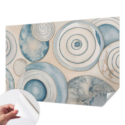 3D fototapet med motiv av spiralvirvlar