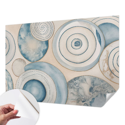 3D fototapet med motiv av spiralvirvlar