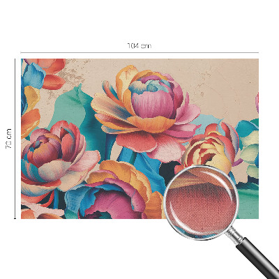 Självhäftande fotovägg Blommig harmoni