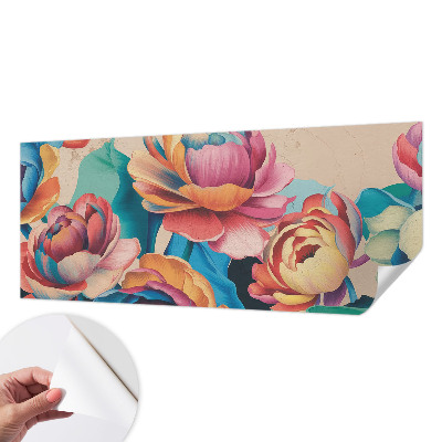 Självhäftande fotovägg Blommig harmoni