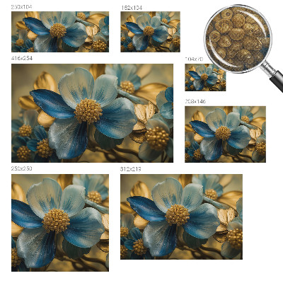 Självhäftande fototapet med motiv av ett blomsterarrangemang