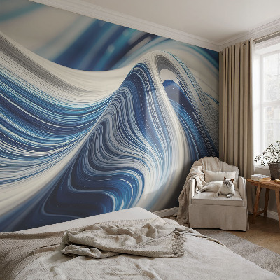 3D fototapet med en harmonisk abstrakt design
