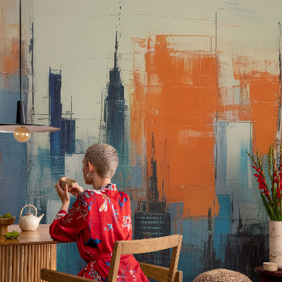 Peel and stick fototapet Abstrakt stad