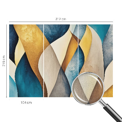 Fototapet barn med en vågig abstrakt design
