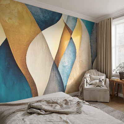 Fototapet barn med en vågig abstrakt design