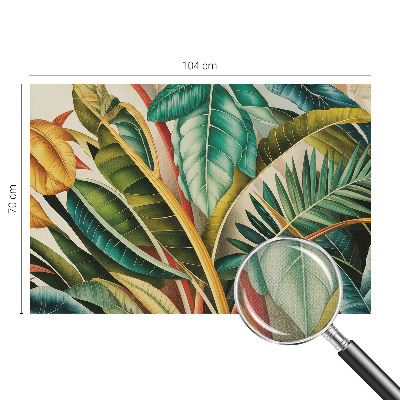 Självhäftande fotovägg med motiv av exotiska blad