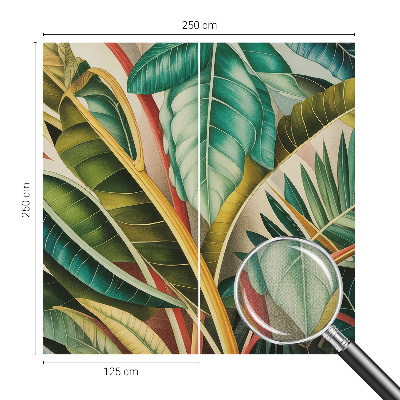 Självhäftande fotovägg Exotiska blad