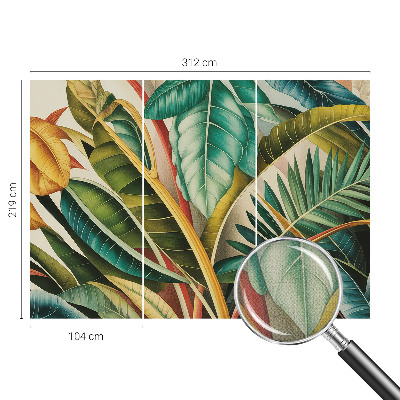 Självhäftande fotovägg Exotiska blad