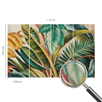 Självhäftande fotovägg Exotiska blad