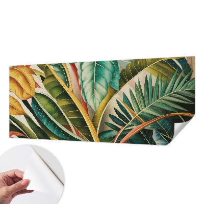 Självhäftande fotovägg med motiv av exotiska blad