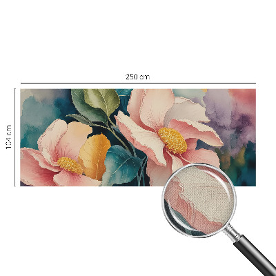 3D fototapet med blommigt mönster