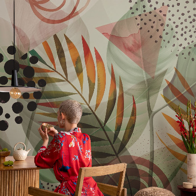 Fototapet barn Abstrakta löv