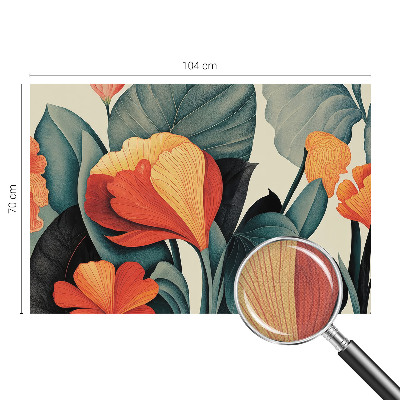 Peel and stick fototapet med färgglada blommor