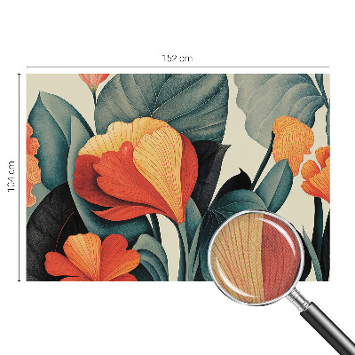 Peel and stick fototapet Färgglada blommor