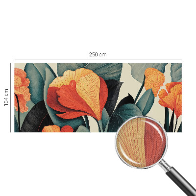 Peel and stick fototapet med färgglada blommor
