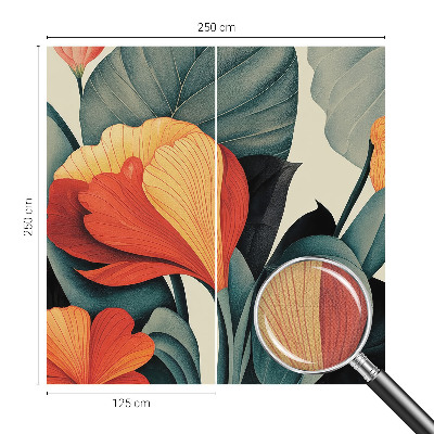 Peel and stick fototapet Färgglada blommor