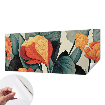 Peel and stick fototapet Färgglada blommor