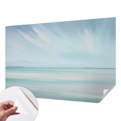 3D fototapet med motiv av ett lugnt hav