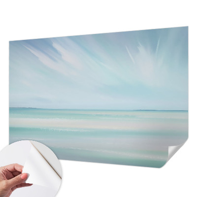 3D fototapet med motiv av ett lugnt hav