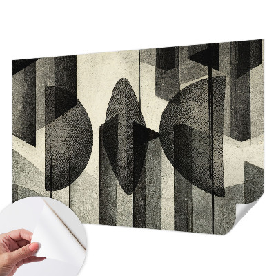 3D fototapet med geometriska former