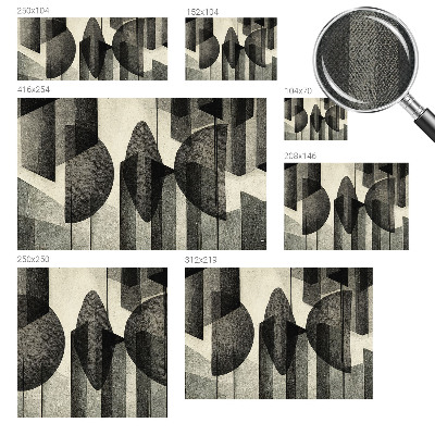 3D fototapet Geometriska former