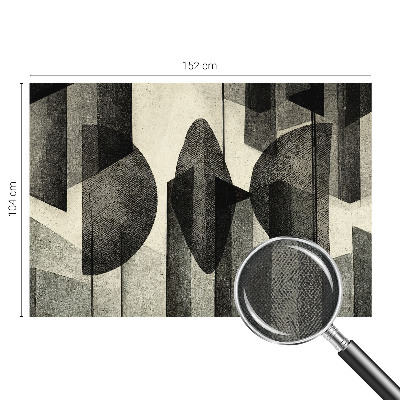 3D fototapet med geometriska former