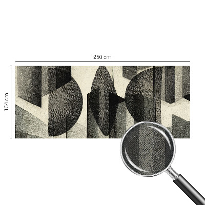 3D fototapet med geometriska former