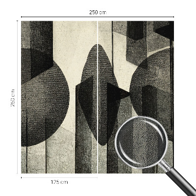 3D fototapet med geometriska former
