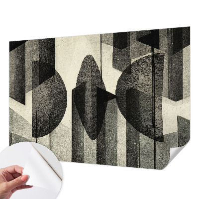3D fototapet med geometriska former