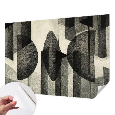 3D fototapet med geometriska former