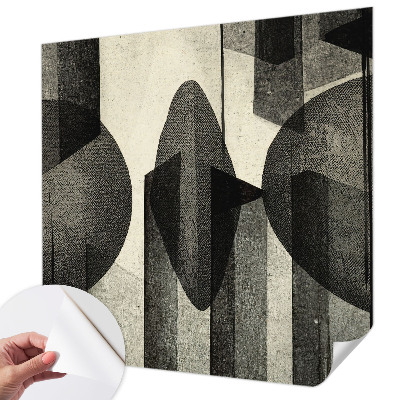 3D fototapet med geometriska former