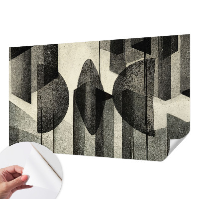 3D fototapet med geometriska former
