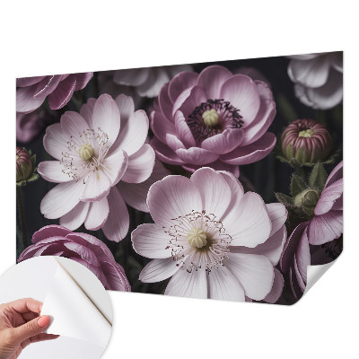 Fototapet barn med blommönster för barnrum